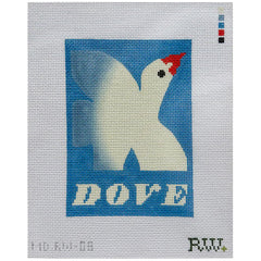Mopsey Designs Rachel Westhead Designs: Dove Poster Needlepoint Canvas