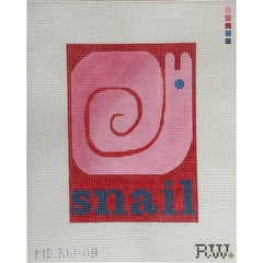 Mopsey Designs Rachel Westhead Designs: Snail Poster Needlepoint Canvas