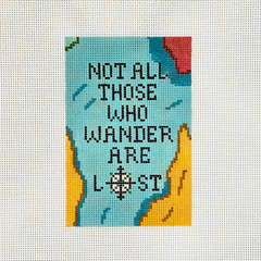 Mopsey Designs The Book Canvas Wanderer Passport Cover Needlepoint Canvas
