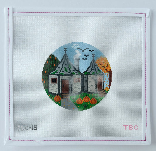 Mopsey Designs The Book Canvas: Hagrid's Hut Needlepoint Canvas