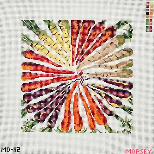 Mopsey Designs Carrot Mandala Needlepoint Canvas