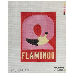 Mopsey Designs Rachel Westhead Designs: Flamingo Poster Needlepoint Canvas