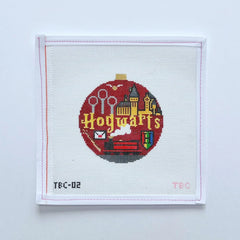 Mopsey Designs The Book Canvas: Hogwarts Needlepoint Canvas
