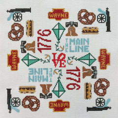 Mopsey Designs Philadelphia Mandala Needlepoint Canvas