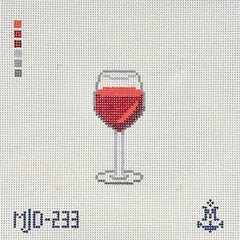 Morgan Julia Designs Glass of Red Wine Needlepoint Canvas