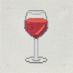 Morgan Julia Designs Glass of Red Wine Needlepoint Canvas