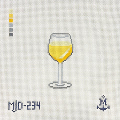 Morgan Julia Designs Glass of White Wine Needlepoint Canvas
