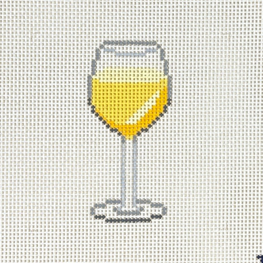 Morgan Julia Designs Glass of White Wine Needlepoint Canvas