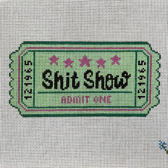 Ndlpt Designs Kay Irby Shit Show Ticket Needlepoint Canvas