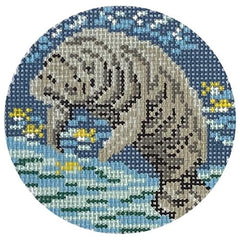 Needle Crossings Manatee at Sea Needlepoint Canvas