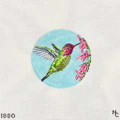 Needle Crossings Anna's Hummingbird Ornament Needlepoint Canvas