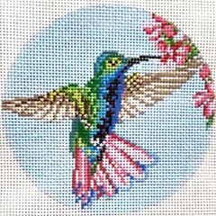 Needle Crossings Black Throated Mango Hummingbird Needlepoint Canvas