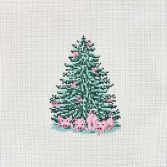 Needle Crossings Piggy Tree Needlepoint Canvas