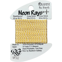 Rainbow Gallery Neon Rays Plus - 302 Yellow Glow in Dark