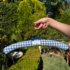 Oz Needle And Thread Blue Gingham Hanger Needlepoint Canvas