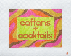 Oz Needle and Thread Caftans + Cocktails Needlepoint Canvas - Pink