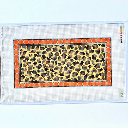 Oz Needle and Thread Leopard Lumbar Pillow Needlepoint Canvas