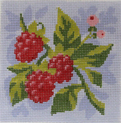 PLD Designs Abigail Cecile Raspberry Square Needlepoint Canvas