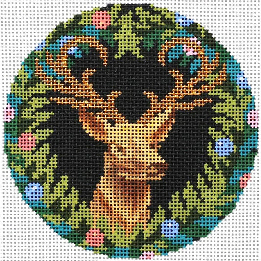 PLD Designs Abigail Cecile Royal Stag Ornament Needlepoint Canvas