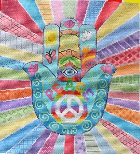 PLD Designs Hamsa Peace Needlepoint Canvas