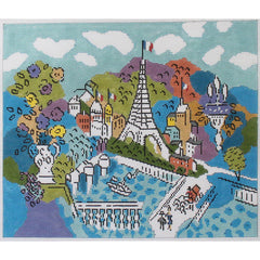 PLD Designs Sally Corey Eiffel Tower Needlepoint Canvas