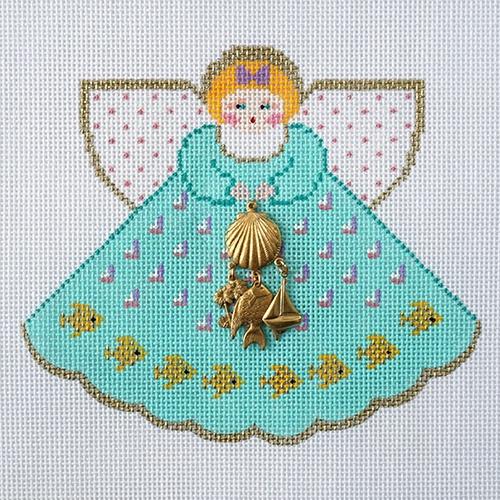 Painted Pony Designs Beach Angel Needlepoint Canvas