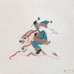 Painted Pony Designs Petei Santas: Wild Hare Santa Needlepoint Canvas