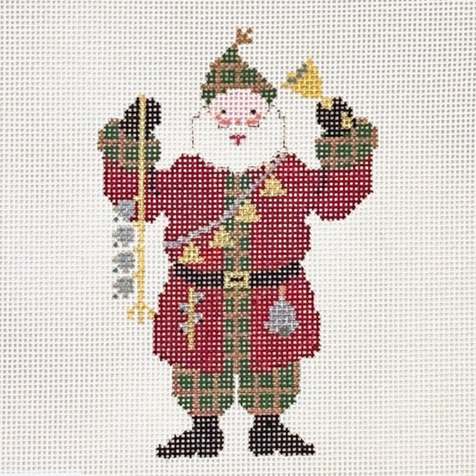 Painted Pony Designs Petei Bell Santa Needlepoint Canvas