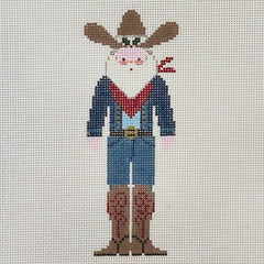 Painted Pony Designs Petei Santas: Cowpoke Santa Needlepoint Canvas