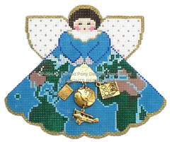 Painted Pony Designs World Traveler Angel Needlepoint Canvas
