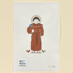 Painted Pony Petei Character St. Francis Needlepoint Canvas