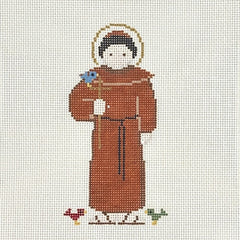 Painted Pony Petei Character St. Francis Needlepoint Canvas