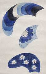 Patti Mann 3D Blue Rooster Needlepoint Canvas