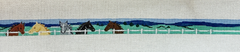 Patti Mann Horses at the Fence Belt Needlepoint Canvas