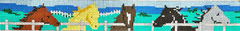 Patti Mann Horses at the Fence Belt Needlepoint Canvas