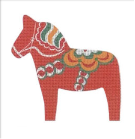 Pepperberry Designs Dala Horse Needlepoint Canvas