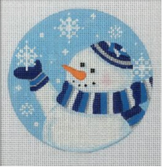 Pepperberry Designs Snowman with Yarmulke Needlepoint Canvas