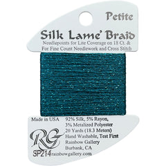 Rainbow Gallery Silk Lame Braid Petite - 214 Lake Blue