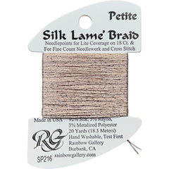 Rainbow Gallery Silk Lame Braid Petite - 216 Touch of Tan