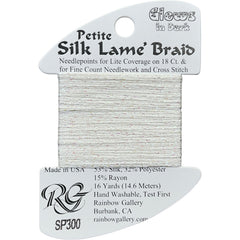 Rainbow Gallery Silk Lame Braid Petite - 300 White Glow