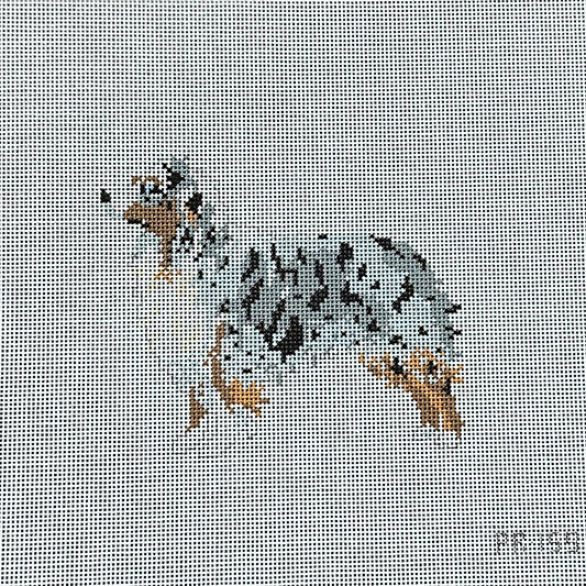 Pip & Roo Australian Shepherd Needlepoint Canvas