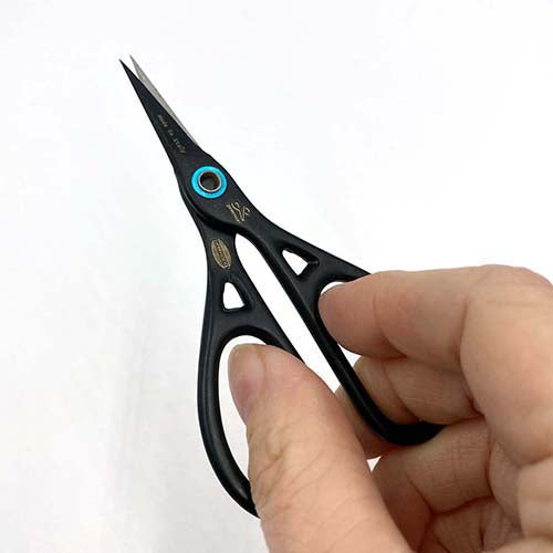 Premax Ring Lock Black Embroidery Scissors - 3.75"