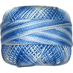 Presencia Perle Cotton Size 8 - 9630 Variegated Delft Blue