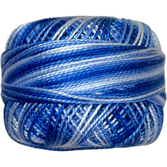 Presencia Perle Cotton Size 8 - 9705 Variegated Royal Blue