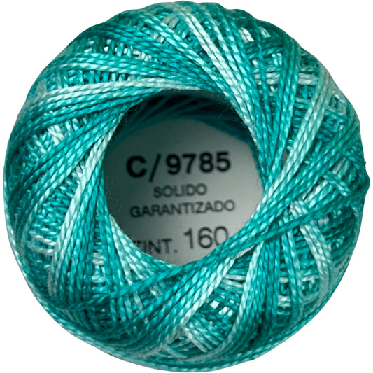 Presencia Perle Cotton Size 8 - 9785 Variegated Seagreen