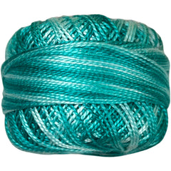Presencia Perle Cotton Size 8 - 9785 Variegated Seagreen