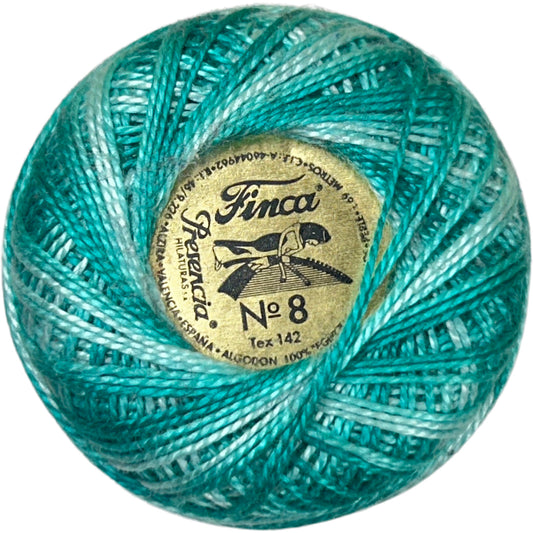 Presencia Perle Cotton Size 8 - 9785 Variegated Seagreen