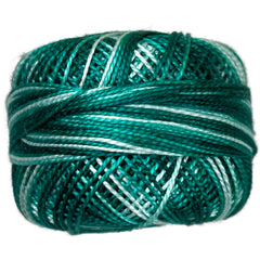 Presencia Perle Cotton Size 8 - 9800 Dark Variegated Seagreen