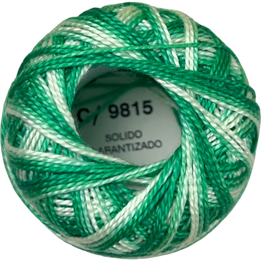 Presencia Perle Cotton Size 8 - 9815 Variegated Nile Green