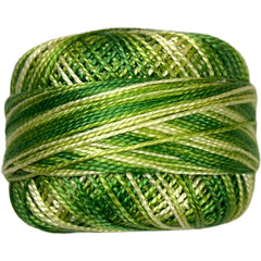 Presencia Perle Cotton Size 8 - 9850 Variegated Yellow Green